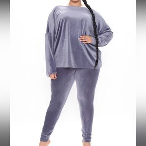 Fashion Nova Soft 2pc Velour Legging set size 3x